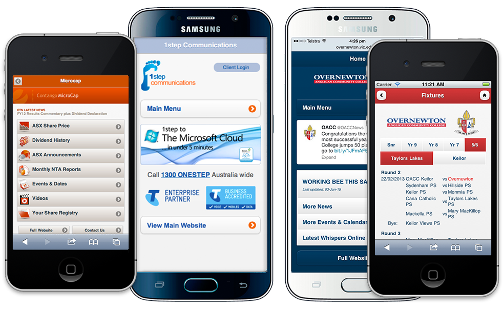 Mobile friendly websites